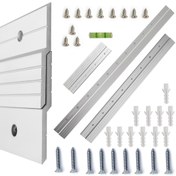 Resim Klasik Alüminyum Fransız Kilit Hanger, Kilitli Z Bar Duvar Montaj Braketi Donanım Seti, Oval Shape, Tek Resim Çerçevesi, Yatay Yön, Değiştirilebilir Mat, Duvar Sanatı, Aynalar, Paneller, Dolaplar, Beyaz Tahta için Elektrik Gerektirmez - Z Klipsleri Destekler 