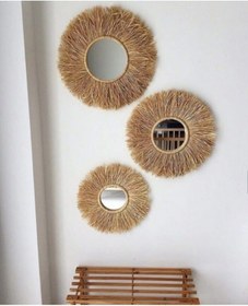 Resim Makrome Style Ayna .Rafya Ayna 