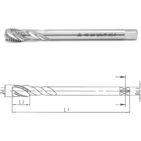 Resim Mte - Makina Takım M24 Hss-E Dın 376/C Metrik Normal Vidalı Helis Kanallı Makina Kılavuzu - B00105790265 