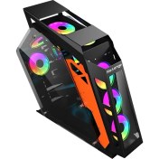 Resim Emperor Atx Robotik Kumandalı 7 Rgb Fanlı Şeffaf Cam Panel Gaming Oyuncu Bilgisayar Kasası 