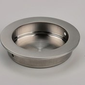Resim 2 Adet Şık Fırçalanmış Paslanmaz Çelik Yuvarlak Gömme Kapı Kolları - Gömme Montaj, Görünmez Dolap & Çekmece Kolları, 40mm & 60mm Boyutlar ile 35mm & 51mm Delik Kesimi, Gardıroplar İçin Mükemmel 