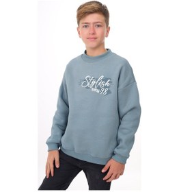 Resim Toontoy Erkek Çocuk Baskılı Sweatshirt Mavi 
