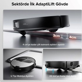 Resim Roborock 22.000 Pa Ultra Emiş Gücü Çöp Boşaltma Istasyonlu Mekanik Kollu Yapay Zeka Destekli Robot Süpürge ve Mop Saros Z70, Siklon Filtre ve Epa/hepa Filtre Üst Seviye Zeka + Tiftik Toplama Cihazı 