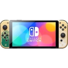 Resim Nintendo Switch Oled Zelda Tears Of The Kingdom Edition Renkli Tasarım ve Hylian Crest 