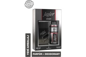 Resim Jagler Sport Erkek Parfüm Seti 90 ml EDT ve 150 ml Deodorant Ferah Spor Koku ile Gün Boyu Kalıcı 