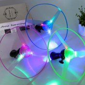Resim 1 adet/3 adet/6 adet Çocuk Oyuncak LED Kablo Uçan Disk - Erkek ve Kız Renkli Flash Uçan Disk Luminous Outdoor UFO Oyuncak - Uçan Disk+Elde Taşınabilir Fırlatıcı - Çocuklar için Dışarıda Oynamak İçin Gerekli Oyuncak 