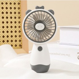 Resim Aurora Karikatür Sevimli El Tipi Mini Sessiz Küçük Fan Beyaz Beyaz 
