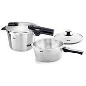 Resim Fissler Vitaquick Premium 6 3,5 Lt Düdüklü Tencere Seti Cam Kapak 