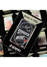 Resim Zippo Age Gets Better With Wine Dizayn Çakmak Gri 