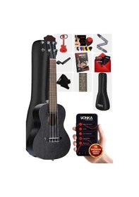 Resim Midex SPA-235BK Maun Ağacı Yüksek Kaliteli Soprano Ukulele Seti Siyah 
