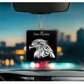 Resim Genel Markalar Kartal Desenli Kişiye Özel İsimli Pleksi Dikiz Ayna Süsü PLD-66 