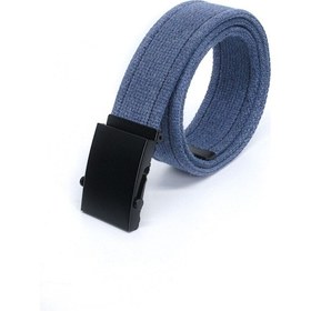 Resim Livze Unisex Siyah Tokalı Kolon Kemeri 4cm Mavi Mavi 