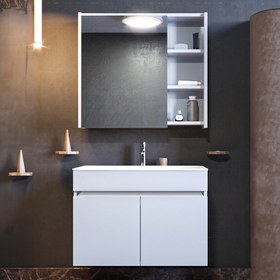 Resim Galata Banyo Dolabı Takımı 75 cm Beyaz 