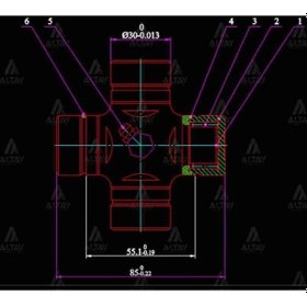 Resim Esse Otomotiv Canter 304 444 L-200 02-05 4×4 Arka İstoz Mafsal 85Mm X 30Mm İçten Segman - GUM-93 MHR-10389 