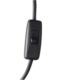 Resim 4 Metre Arapuarlı Aç Kapat Anahtar Fişli Abajur Lambader Duyu Seyyar E14 2x0,50 Siyah 