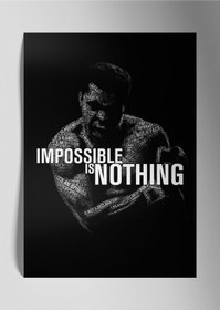 Resim Metal Baskı Parlak Duvar Tablosu - Muhammed Ali 