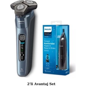 Resim Philips Series 8000 S8692/35 Aquatouch Islak Kuru Tıraş Makinesi + Nt1650 Kulak-burun Tüy Kesme Makinesi Set 3 - 4 Saat 