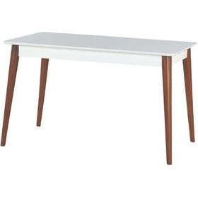 Resim Ludovica Fransız Retro Still Açılır Yemek Masası 90x140 Ceviz - Beyaz 