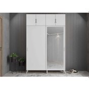 Resim Panama Sürgülü Yüklüklü Portmanto Vestiyer Ayakkabılık B 140cm 