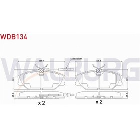 Resim Renault Laguna I 1.6i 1993-2001 Ön Fren Balatası Fişli 7701035895 