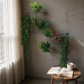 Resim 33x33 Dekoratif Hasır Tel Duvar Paneli 2'li 