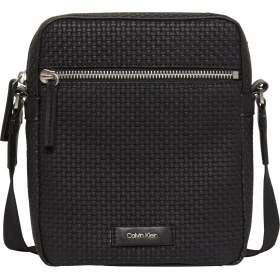 Resim Calvin Klein Erkek Siyah Calvin Klein Embossed Woven Reporter Erkek Siyah Omuz Çanta 