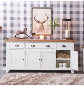 Resim Evim Hizmet Bandy Beyaz 4 Kapaklı Konsol 