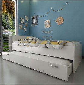 Resim Myniture Home & Living Trend Yavrulu Karyola Q4011-1 Beyaz Beyaz 