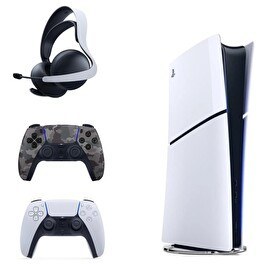 Resim Sony Playstation 5 Slim + 2. Kamuflaj Dualsense + Pulse 3D Kablosuz Kulaklık (İthalatçı Garantili) 