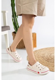 Resim Tam Ortopedik Doktor Hemşire Sabo, Plaj, Yürüyüş Günlük Terlik Bej-kırmızı Bej - Kırmızı 