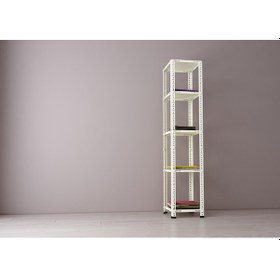 Resim Rafburada® Krem Renk Çok Amaçlı Raf, Gardırop 31x31x200 