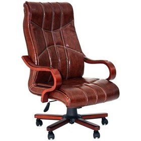 Resim Koltukstilim Hamle Ahşap Makam Koltuğu Kahverengi 