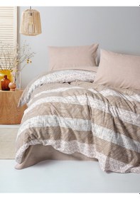 Resim Cotton Box Flanel Tek Kişilik Nevresim Takımı Arrow Krem Krem 