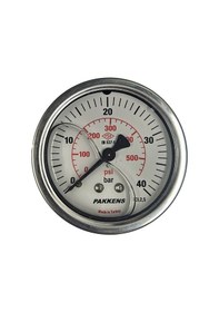 Resim Çap 63 Arkadan 40 Bar Gliserinli Manometre - Pakkens 