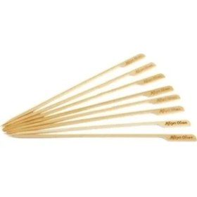 Resim Bkr Yassi Afiyet Olsun Çöp Şiş 25 cm 100 Adet 