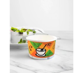 Resim 16 Oz Çorba Kasesi Kapak - 100 Adet 