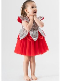 Resim Bebek Kız Çocuk Doğum Günü Parti Düğün Elbise Tüllü Tütü Astarlı Çocuk Giyim Bebek Giyim Kız Bebek Elbyyprpul 001 