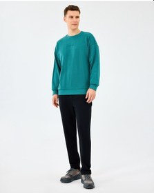 Resim Skechers M Essential Crewneck Sweatshirt Erkek Petrol Sweatshirt S2610015-0730 Mavi 