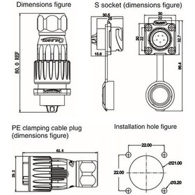 Resim Dh-20-c05pe-03-001 5-pin Su Geçirmez Konnektör - Erkek 