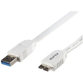 Resim Harici Harddisk Kablosu Micro Usb 3.0 Hdd Kablo Beyaz 1 Metre 