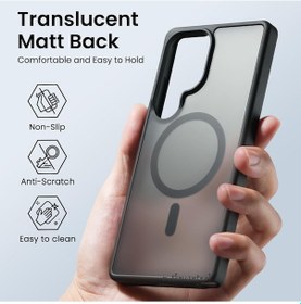 Resim Samsung Galaxy Uyumlu S25 Ultra Kılıf Mat Magsafe Özellikli Renkli Kenar 