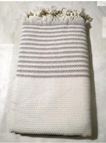 Resim Pamuklu Kaymaz Hasır Dokuma Maxi Kolları Kapatan Koltuk Örtüsü 180x310 - Krem Kahve Yeni Krem Kahve 