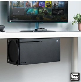 Resim Xbox Series X Için Duvar Ve Masa Altı Montaj Standı Yerden Tasarruf Rahat Hava Akışı 