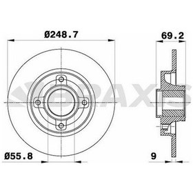 Resim Fren Diski Arka Sensor Halkası İle C4 C3 Pıcasso Ds3 C3 Iıı P207 P307 P208 P2008 1.4 16v / 1.6 