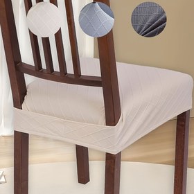 Resim 1 adet Çift Kapanışlı Düz Renk Jakarlı Sandalye Kılıfı Yıkanabilir Elastik Sandalye Minderi Kılıfı Yemek Masası Sandalyeleri, Restoran Sandalye Kılıfı Sandalye Koruyucu Mobilya Koruyucu Yemek Odası Ofis Oturma Odası Ev Dekorasyonu için Uygun 