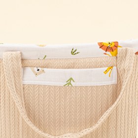 Resim Bebek Bakım Çantası - Sütlü Kahve Örgü - Aslan 