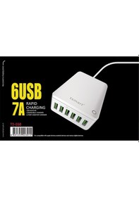 Resim Tsmart 6 Usb Çıkışlı 7A Ev Şarj Cihazı 
