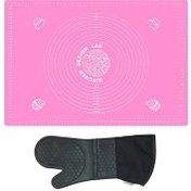 Resim Kitchen Design Lab 45x65 CM Silikon Hamur Açma Matı Ve Gri Silikon Yanmaz Mutfak Fırın Eldiveni 2 Li Set 