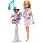 Resim Barbie Bakım Temalı Kariyer Oyun Setleri - Diş Hekimi Bebek JCR74 