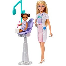 Resim Barbie Bakım Temalı Kariyer Oyun Setleri - Diş Hekimi Bebek JCR74 
